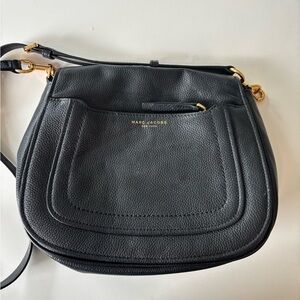 Marc Jacobs Black Crossbody Bag with Gold Hardware